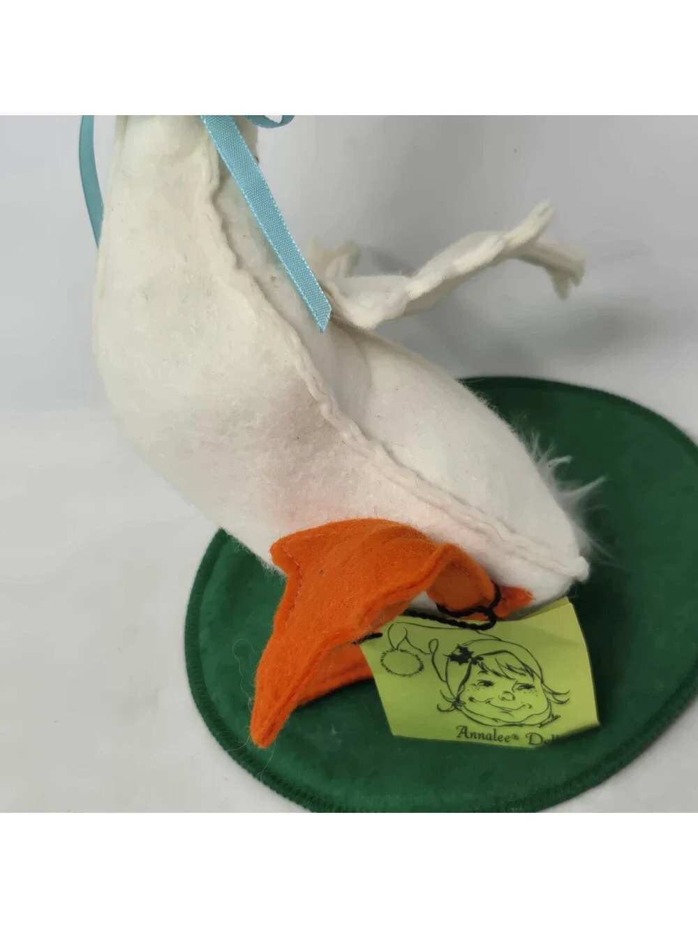 Vintage 1986 Annalee Dolls Easter Parade Goose Duck in Straw Hat Floral